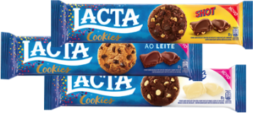 Biscoito Cookies Lacta 80g Ao Leite/ Laka/ Shot Biscoito Cookies Lacta 80g Ao Leite/ Laka/ Shot