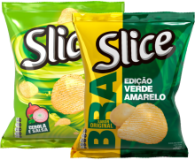 Salgadinho Slice Batata Ondulada 155g Original/ Cebola Salgadinho Slice Batata Ondulada 155g Original/ Cebola